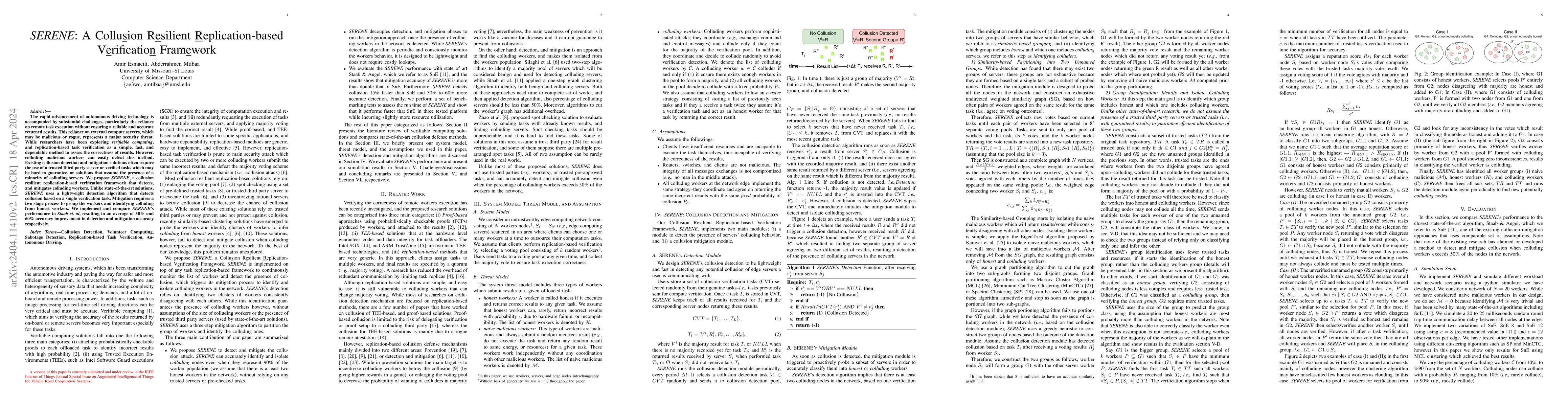 Thumbnail for SERENE: A Collusion Resilient Replication-based Verification Framework