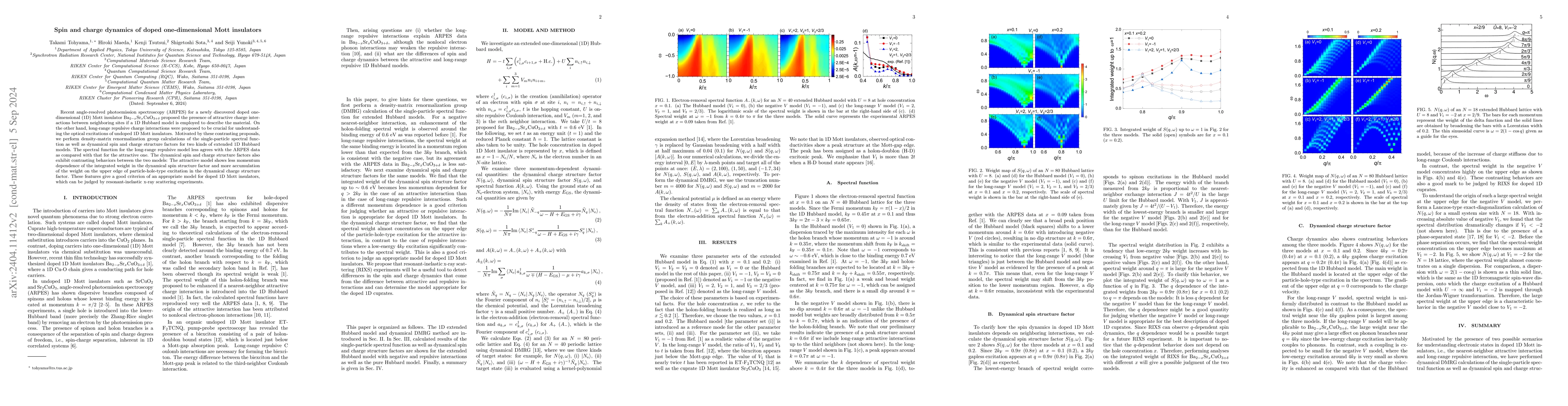 Thumbnail for Spin and charge dynamics of doped one-dimensional Mott insulators