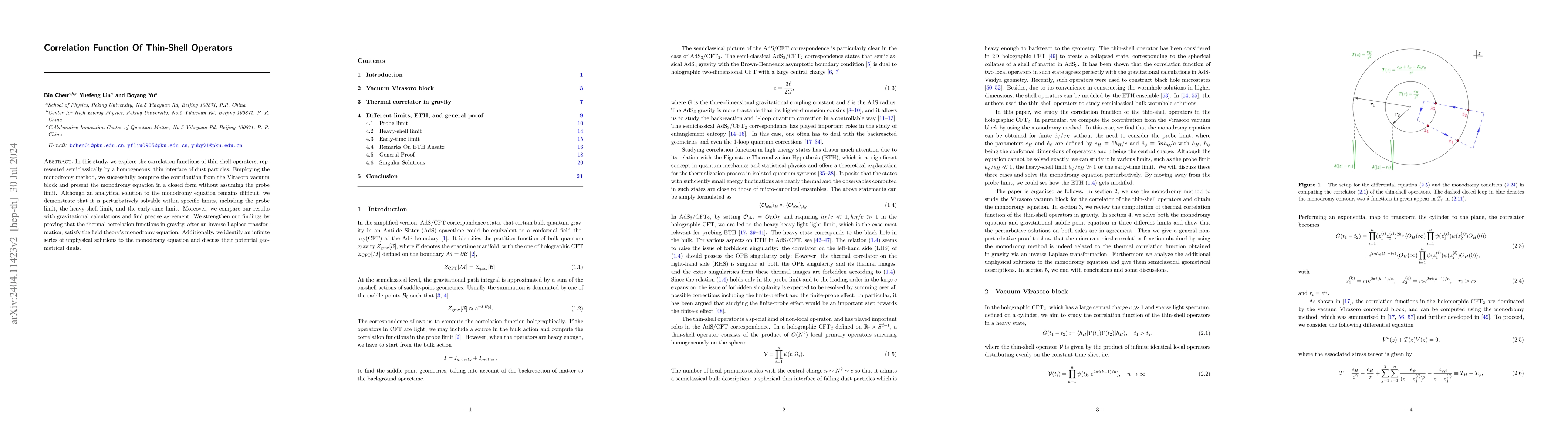 Thumbnail for Correlation Function Of Thin-Shell Operators