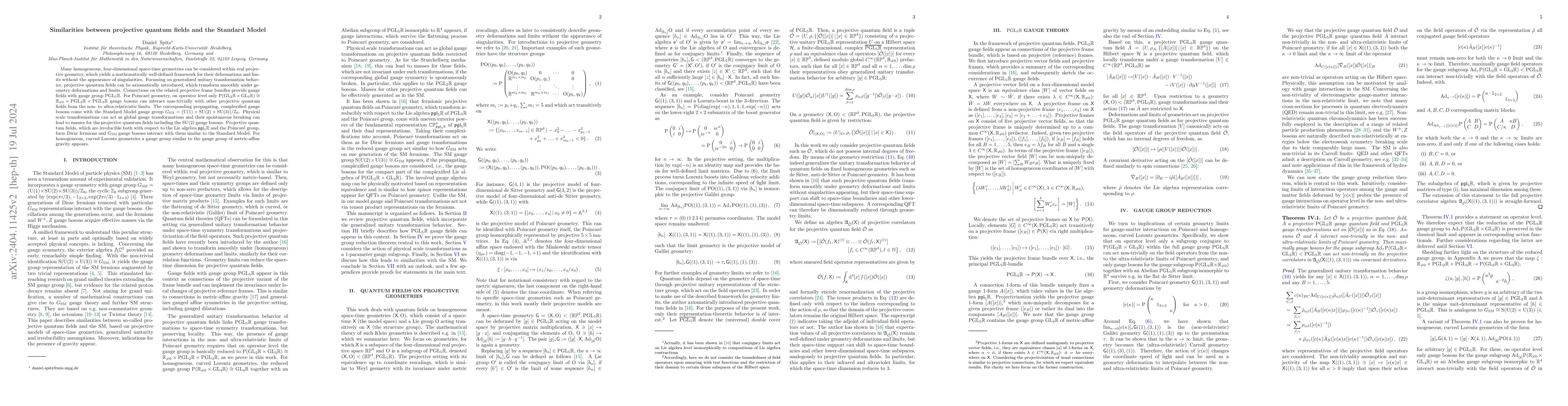 Thumbnail for Similarities between projective quantum fields and the Standard Model