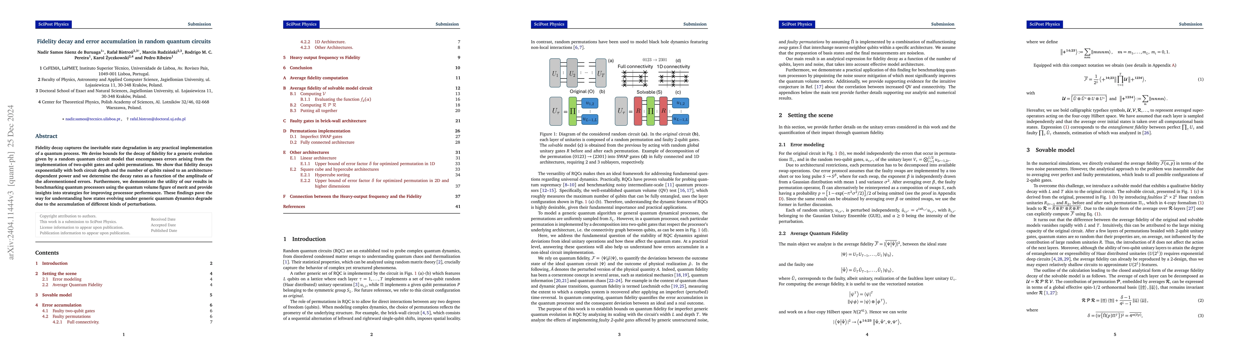 Thumbnail for Fidelity decay and error accumulation in quantum volume circuits