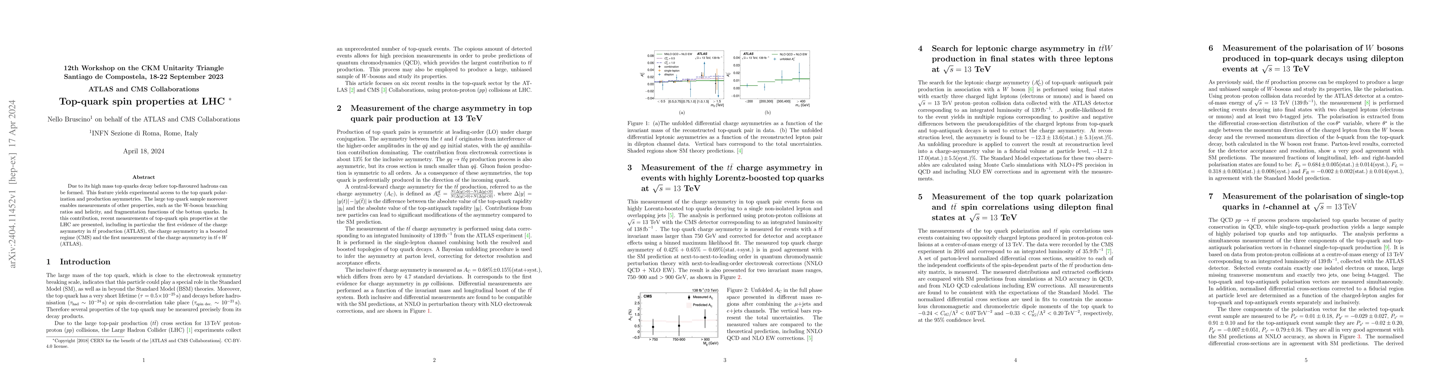 Thumbnail for Top-quark spin properties at LHC