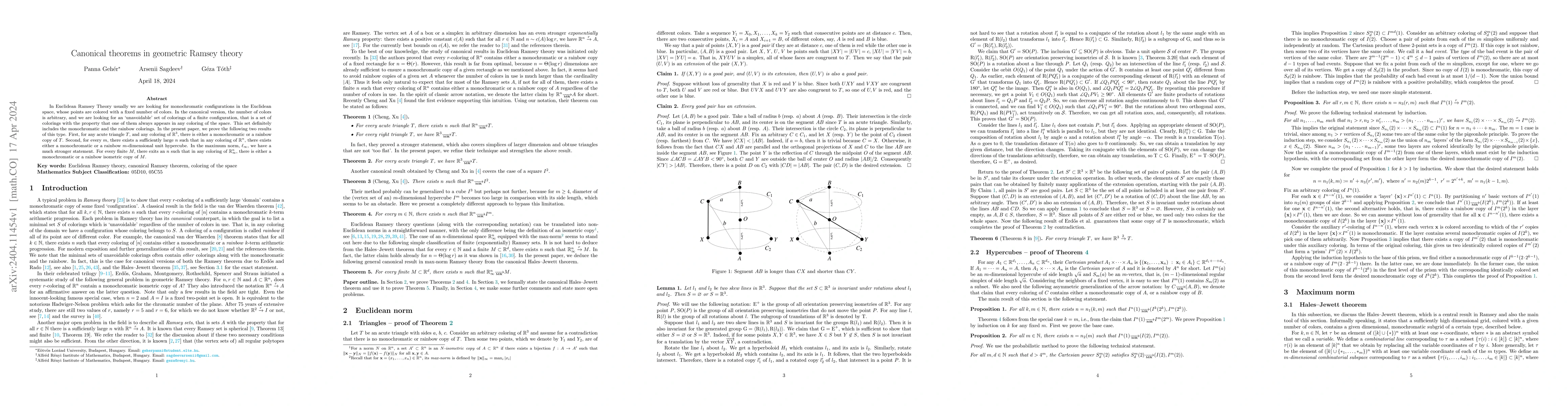 Thumbnail for Canonical theorems in geometric Ramsey theory