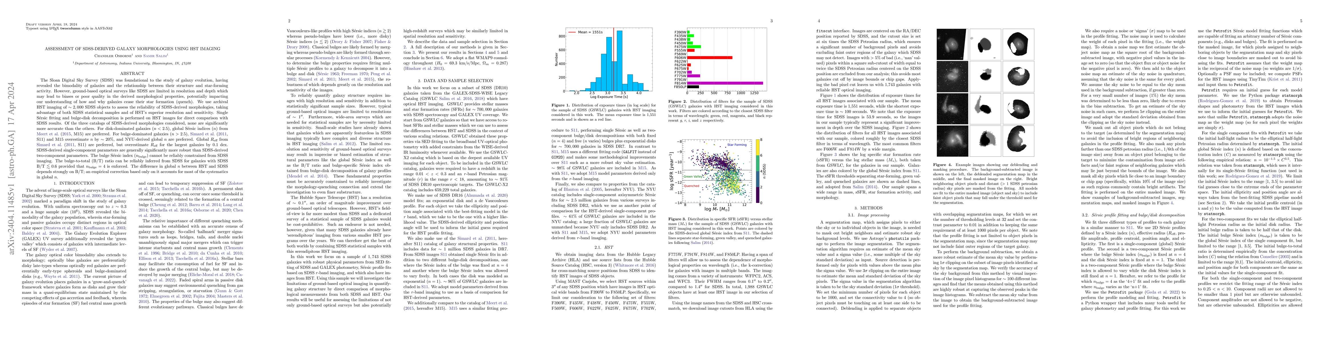 Thumbnail for Assessment of SDSS-Derived Galaxy Morphologies Using HST Imaging