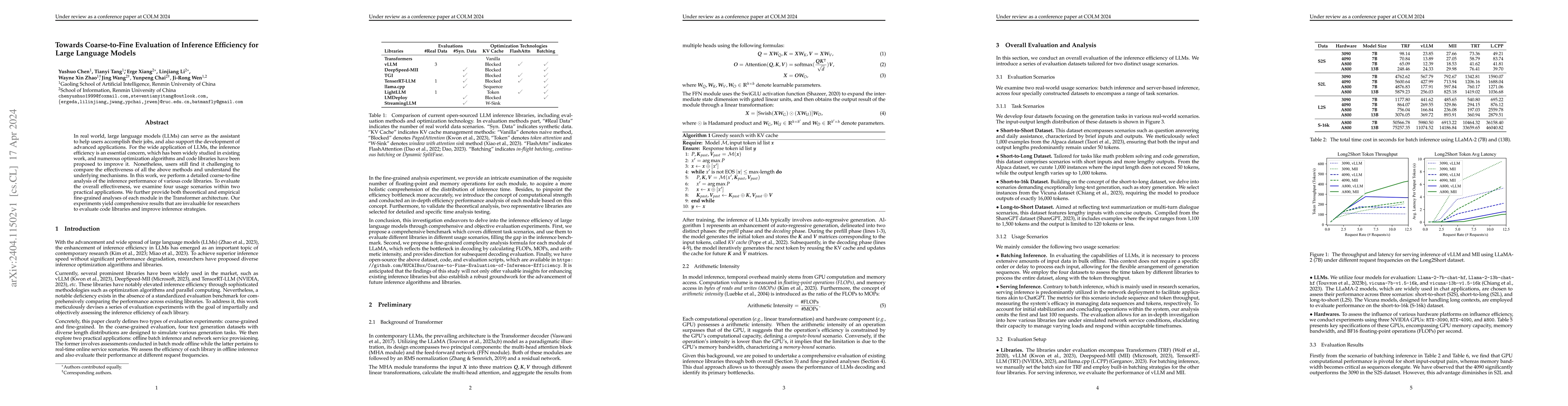 Thumbnail for Towards Coarse-to-Fine Evaluation of Inference Efficiency for Large
  Language Models