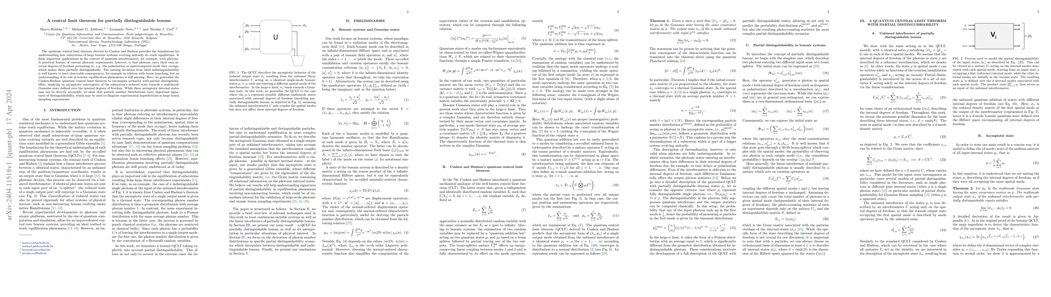 Thumbnail for A central limit theorem for partially distinguishable bosons