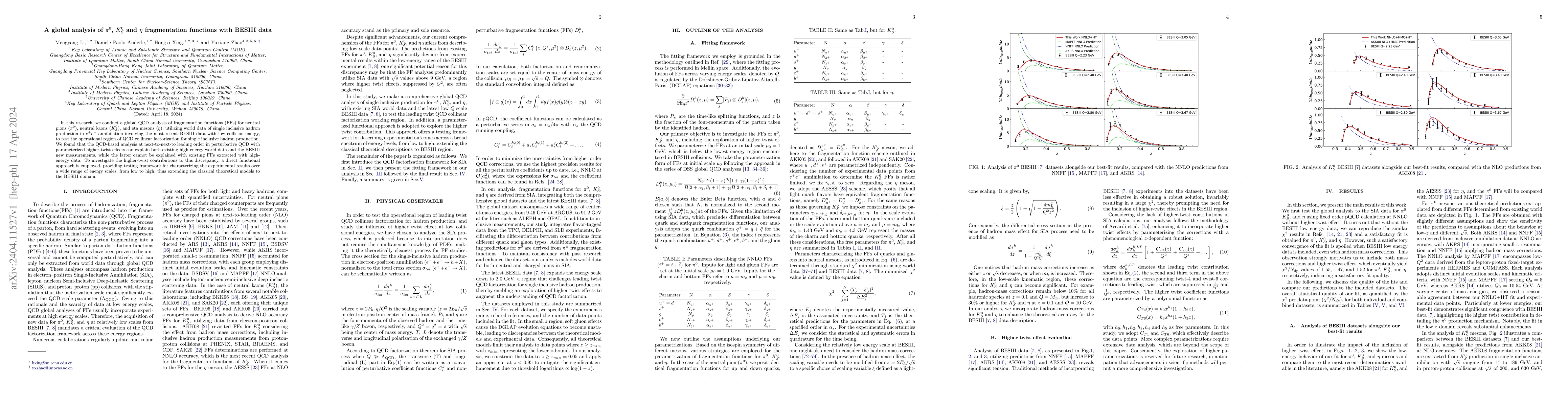 Thumbnail for A global analysis of $\pi^0$, $K_S^0$ and $\eta$ fragmentation functions
  with BESIII data
