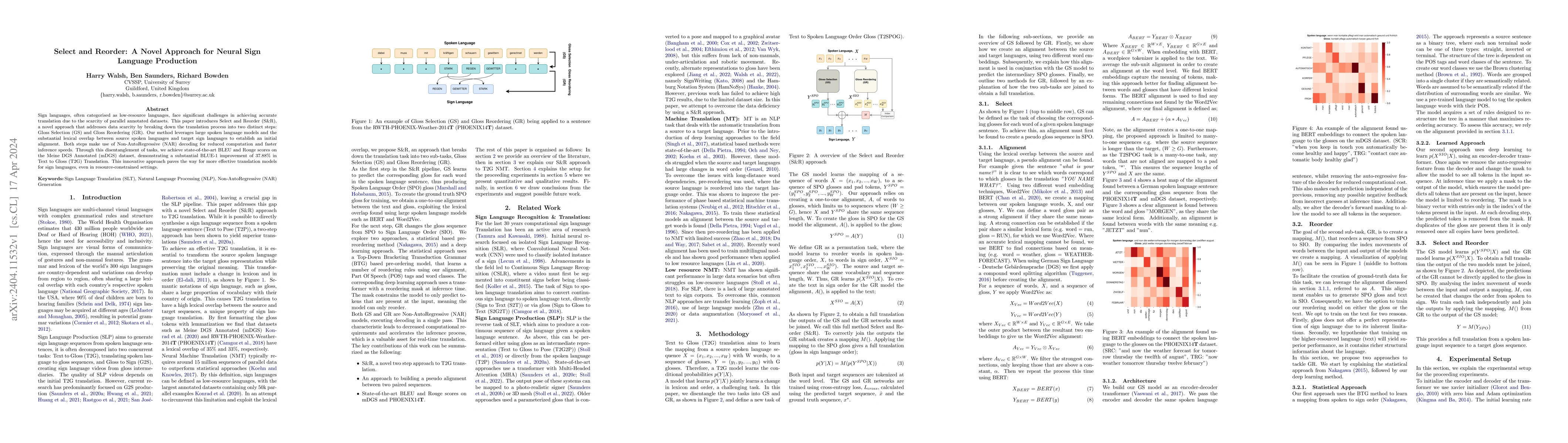 Thumbnail for Select and Reorder: A Novel Approach for Neural Sign Language Production