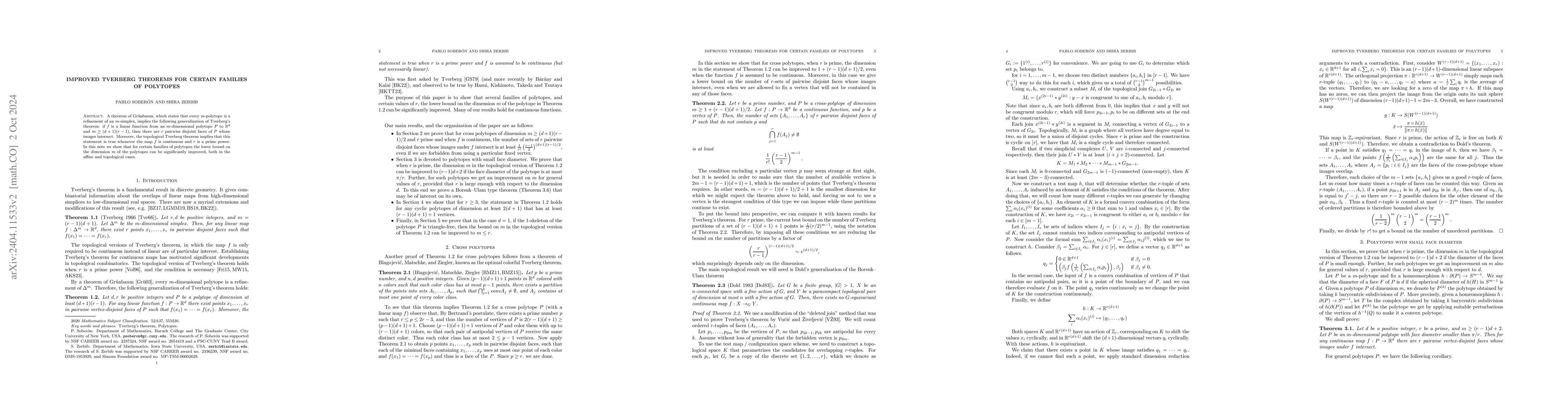 Thumbnail for The B\'ar\'any-Kalai conjecture for certain families of polytopes