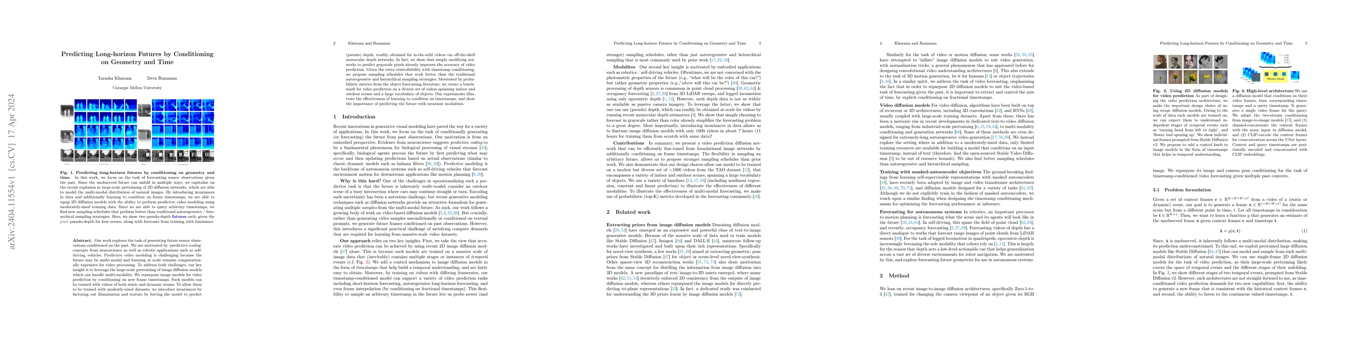 Thumbnail for Predicting Long-horizon Futures by Conditioning on Geometry and Time