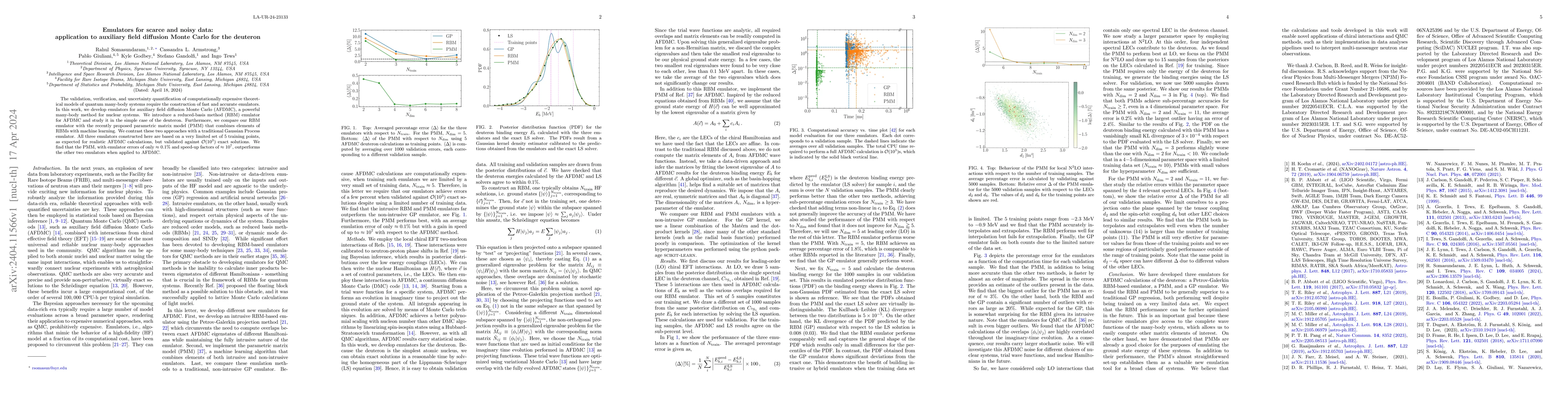 Thumbnail for Emulators for scarce and noisy data: application to auxiliary field
  diffusion Monte Carlo for the deuteron