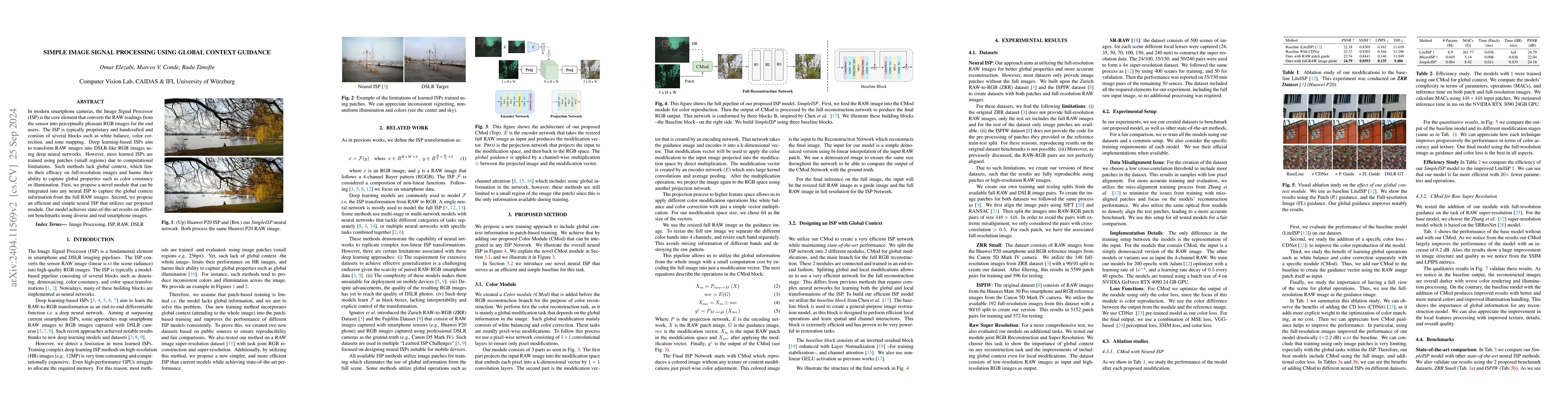 Thumbnail for Simple Image Signal Processing using Global Context Guidance