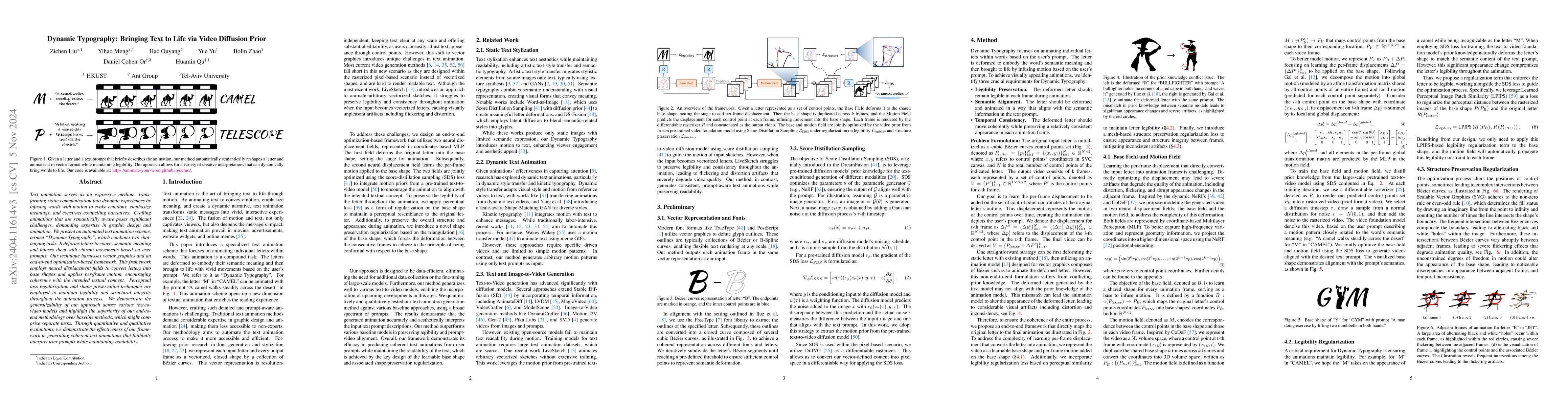 Thumbnail for Dynamic Typography: Bringing Text to Life via Video Diffusion Prior