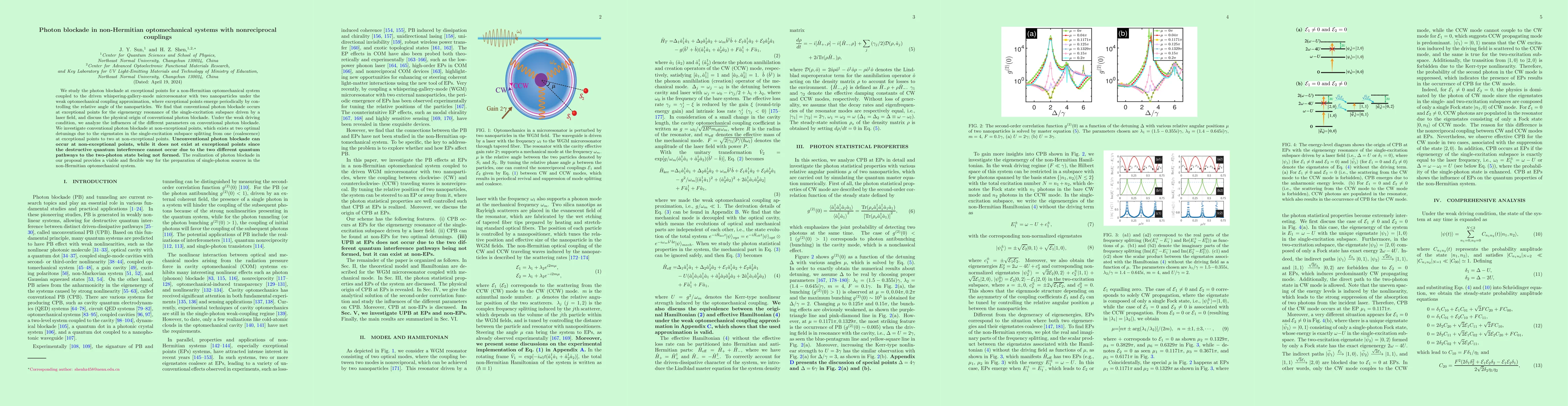 Thumbnail for Photon blockade in non-Hermitian optomechanical systems with
  nonreciprocal couplings