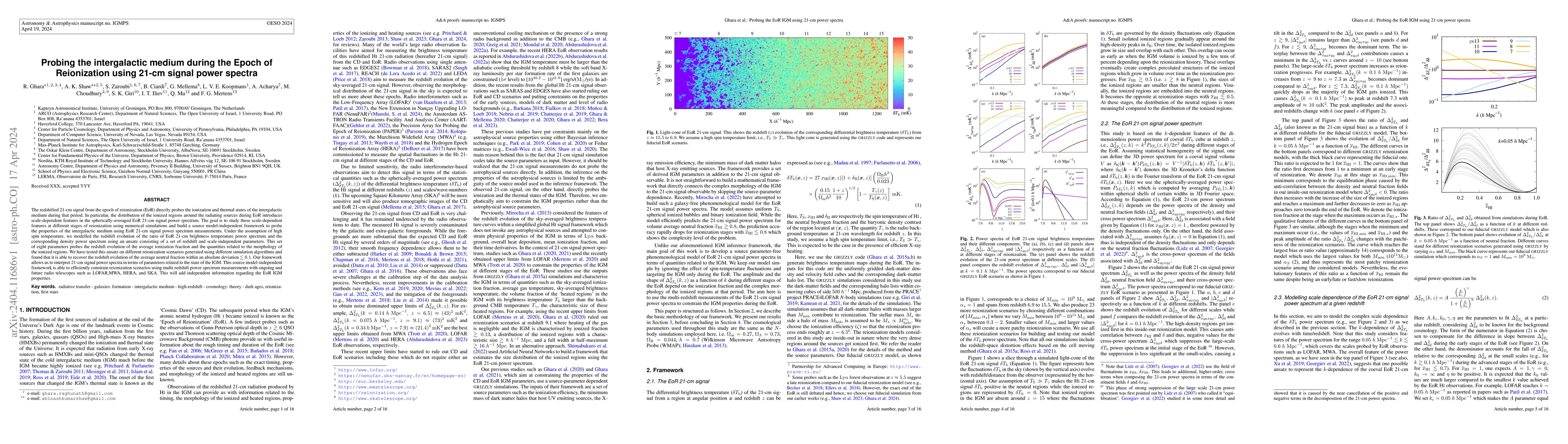 Thumbnail for Probing the intergalactic medium during the Epoch of Reionization using
  21-cm signal power spectra