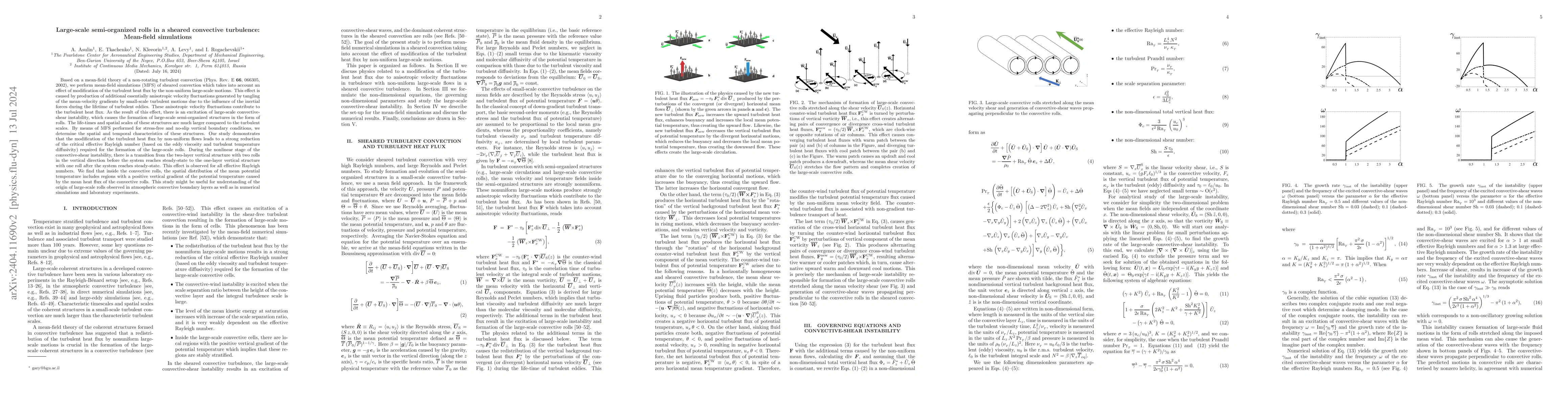 Thumbnail for Large-scale semi-organized rolls in a sheared convective turbulence:
  Mean-field simulations