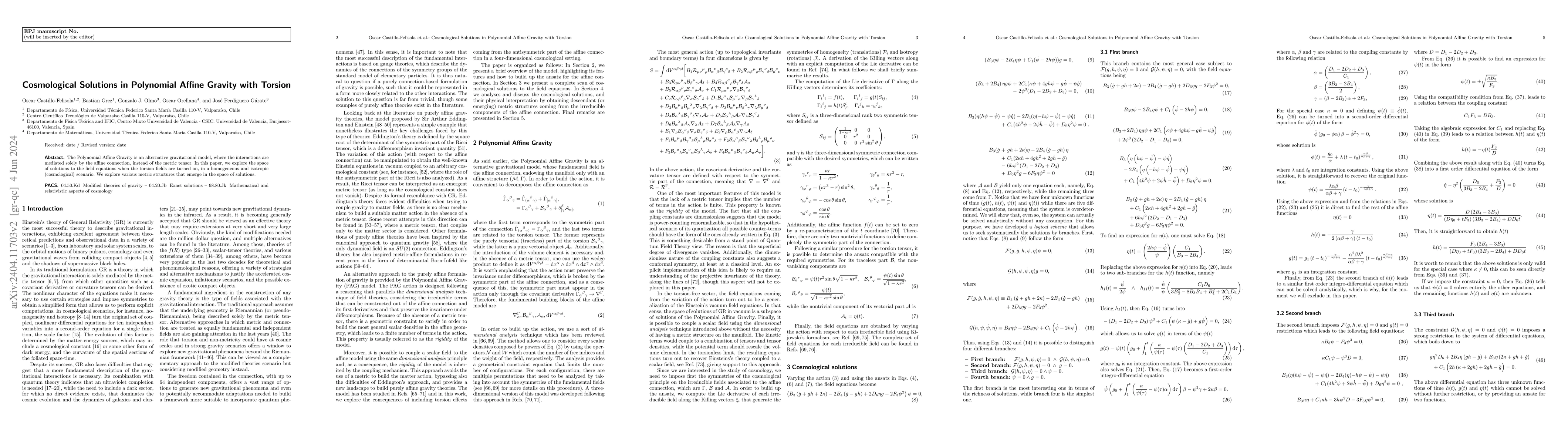 Thumbnail for Cosmological Solutions in Polynomial Affine Gravity with Torsion