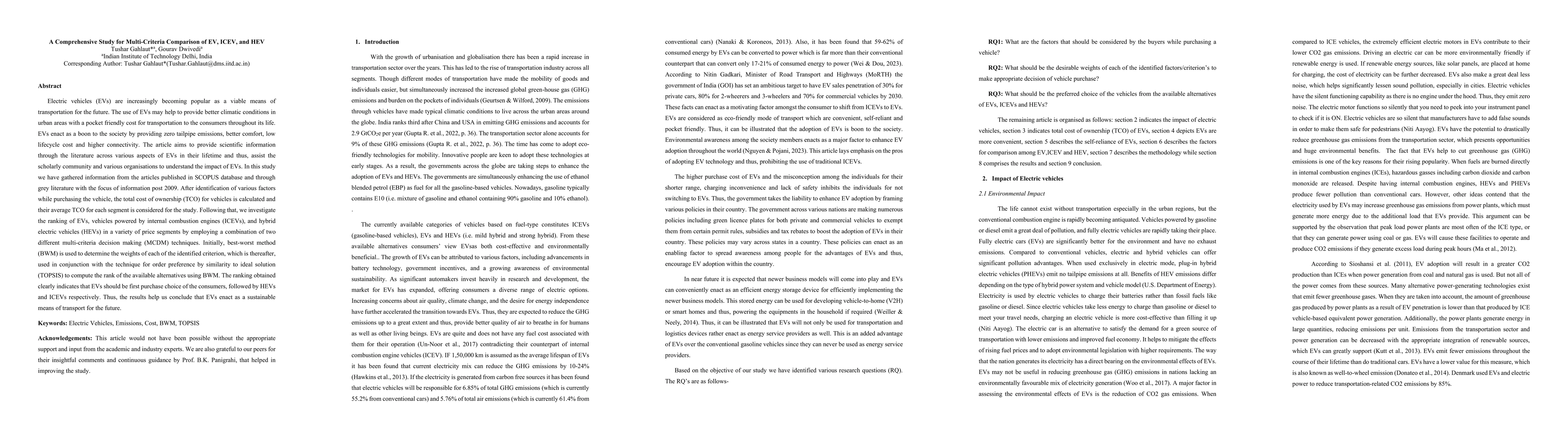 Thumbnail for A Comprehensive Study for Multi-Criteria Comparison of EV, ICEV, and HEV