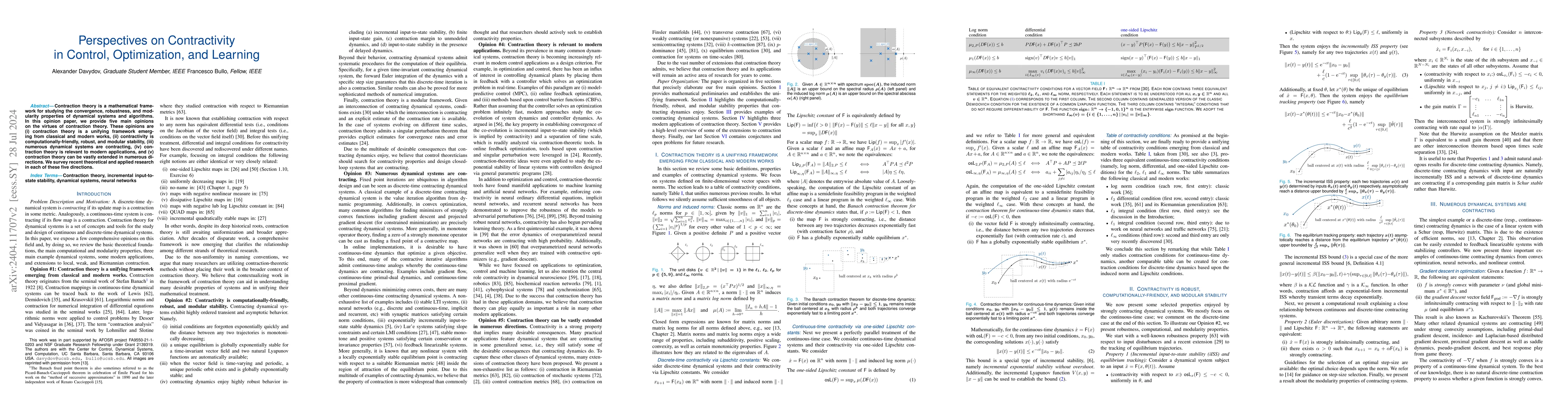 Thumbnail for Perspectives on Contractivity in Control, Optimization, and Learning