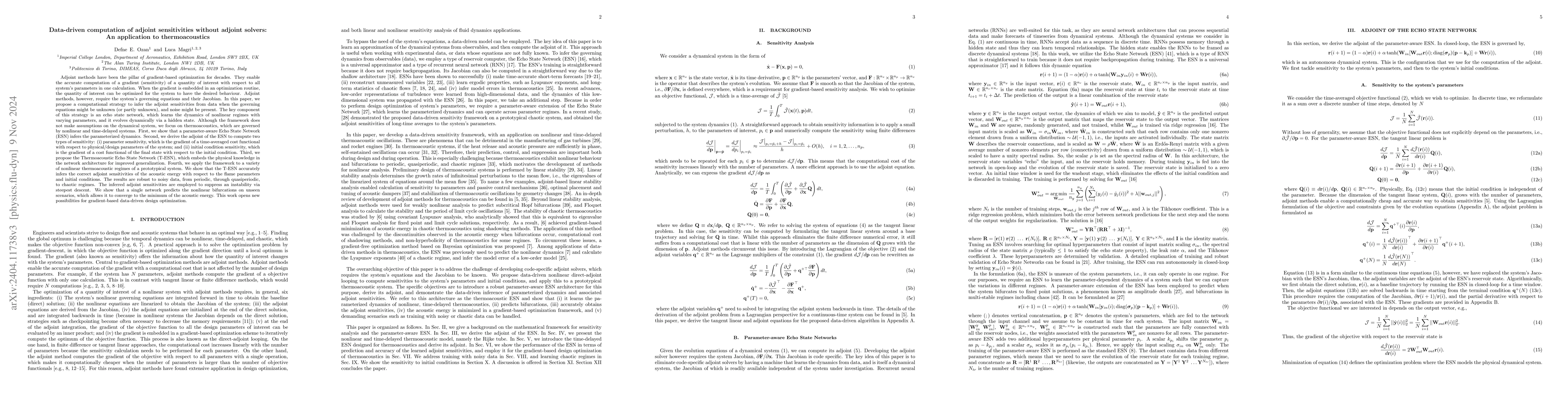 Thumbnail for Data-driven computation of adjoint sensitivities without adjoint
  solvers: An application to thermoacoustics