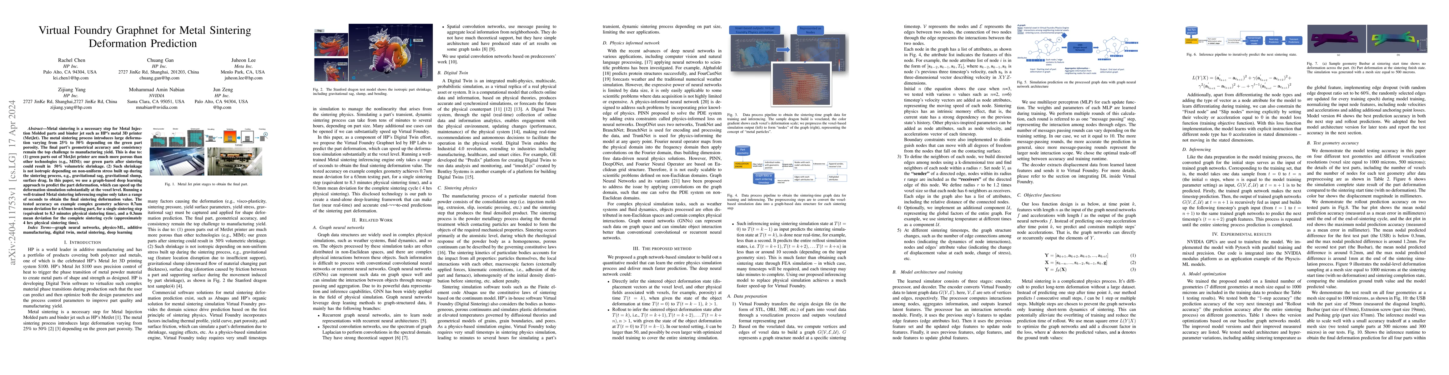 Thumbnail for Virtual Foundry Graphnet for Metal Sintering Deformation Prediction