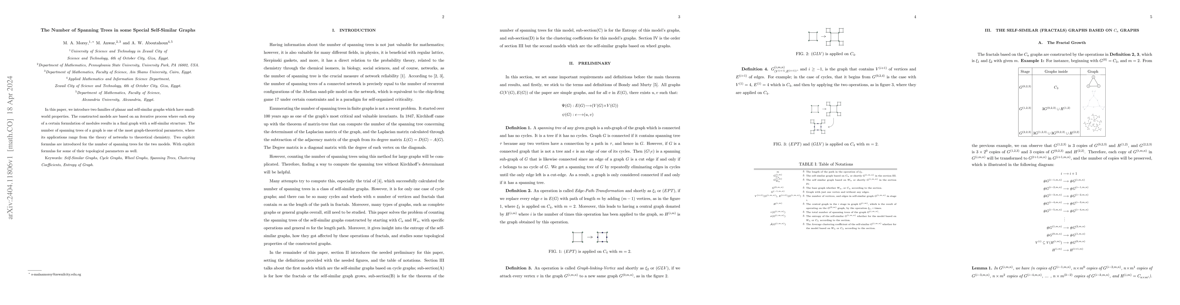 Thumbnail for The Number of Spanning Trees in some Special Self-Similar Graphs
