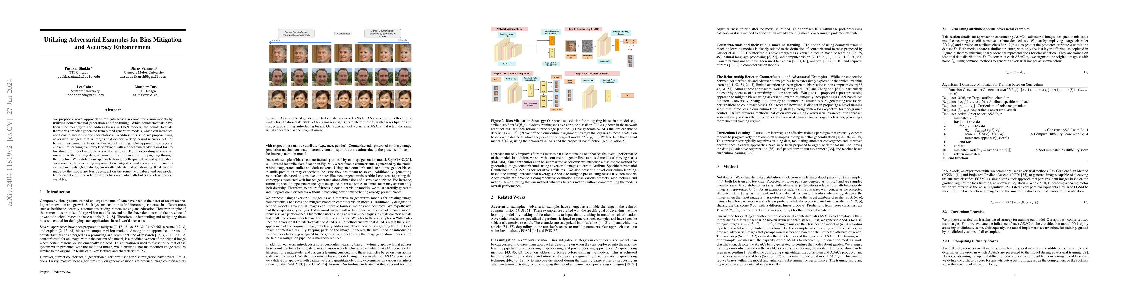 Thumbnail for Utilizing Adversarial Examples for Bias Mitigation and Accuracy
  Enhancement
