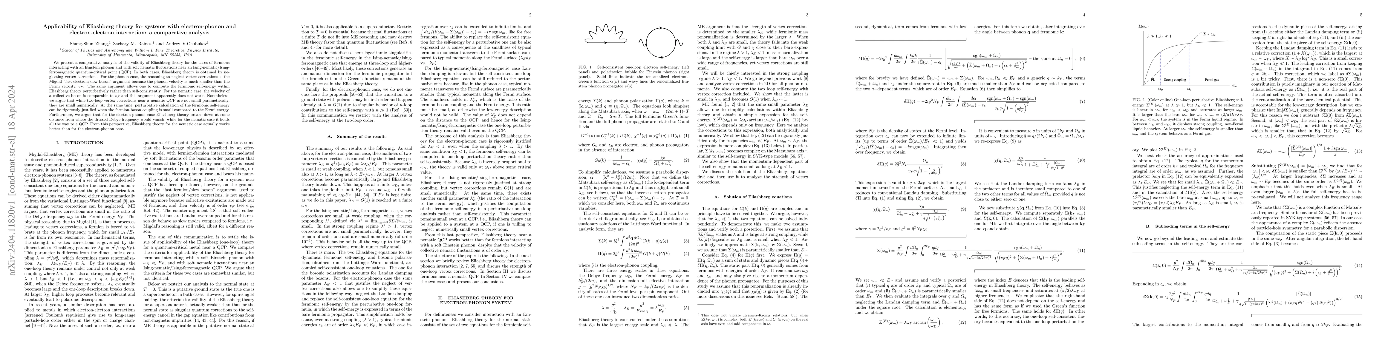 Thumbnail for Applicability of Eliashberg theory for systems with electron-phonon and
  electron-electron interaction: a comparative analysis