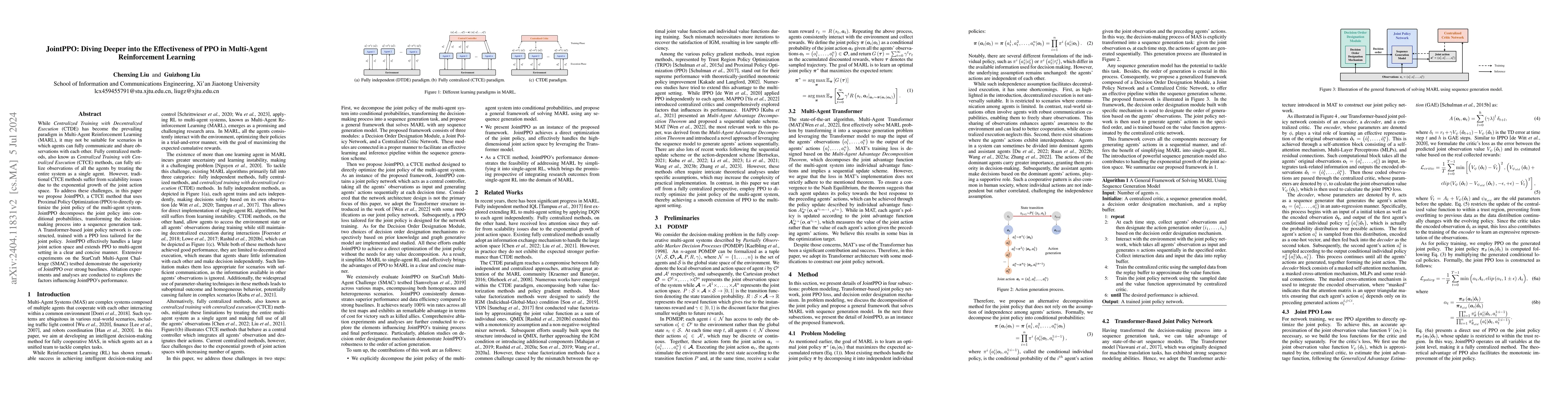 Thumbnail for JointPPO: Diving Deeper into the Effectiveness of PPO in Multi-Agent
  Reinforcement Learning