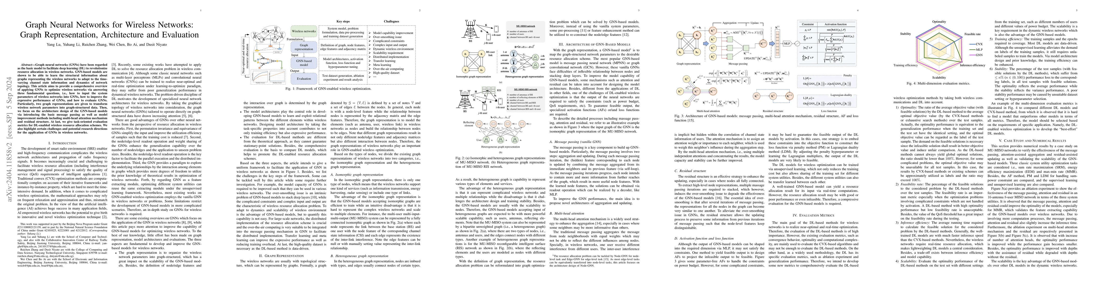 Thumbnail for Graph Neural Networks for Wireless Networks: Graph Representation,
  Architecture and Evaluation