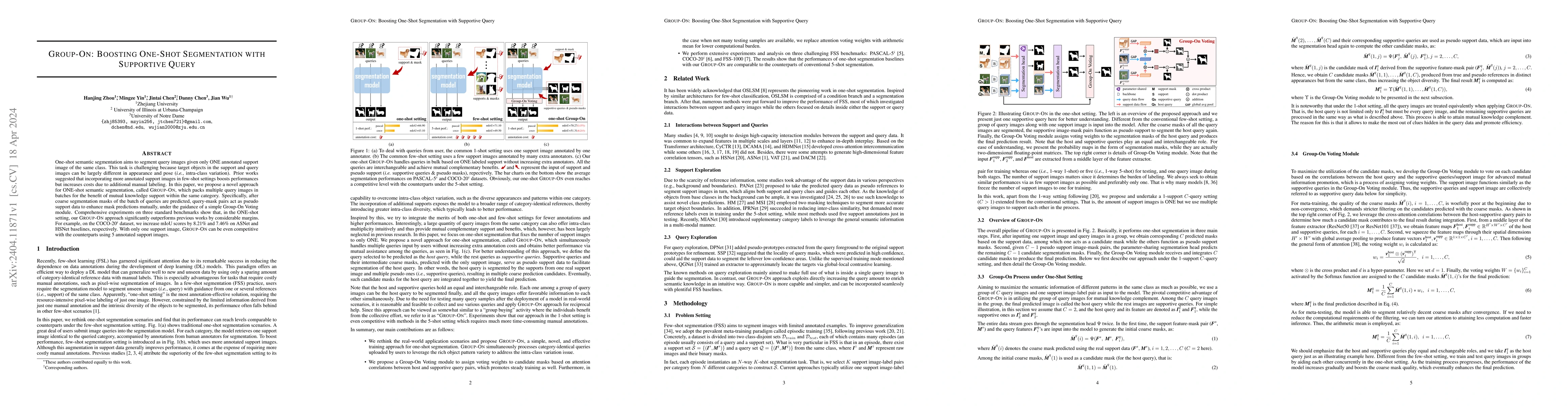 Thumbnail for Group-On: Boosting One-Shot Segmentation with Supportive Query