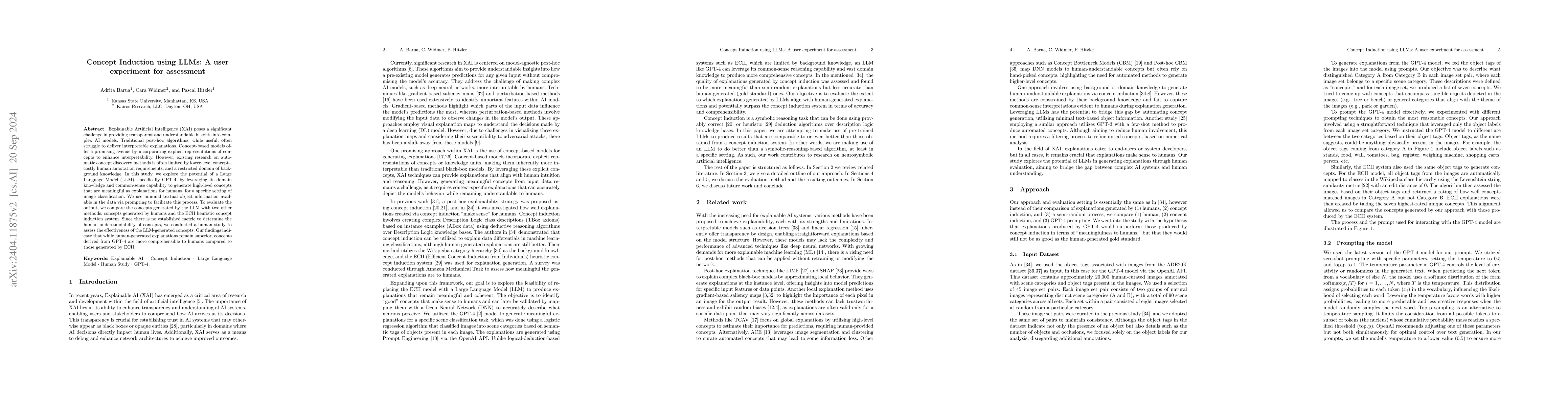Thumbnail for Concept Induction using LLMs: a user experiment for assessment