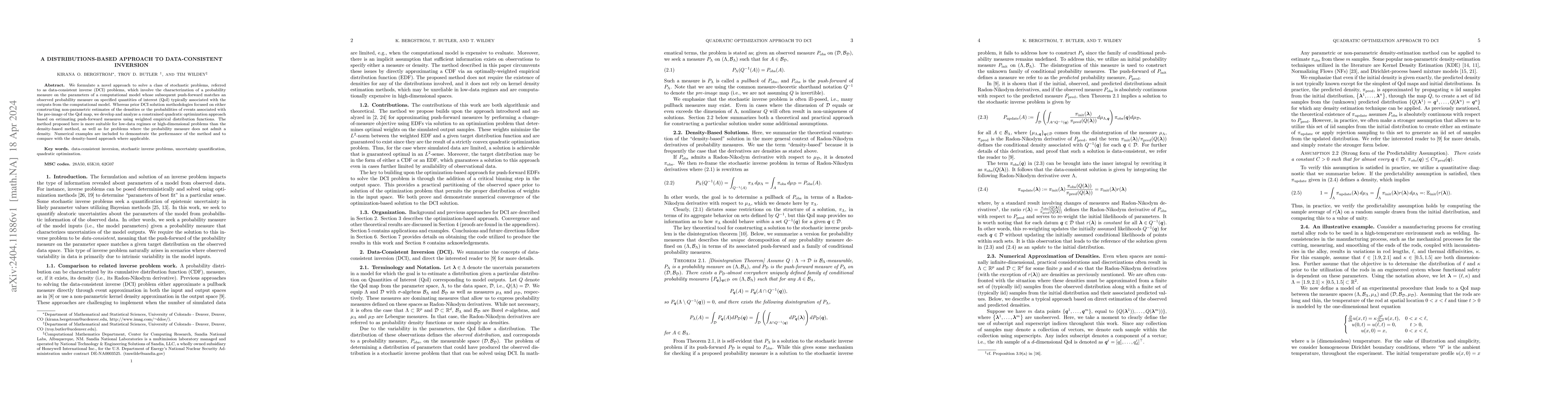 Thumbnail for A Distributions-based Approach for Data-Consistent Inversion