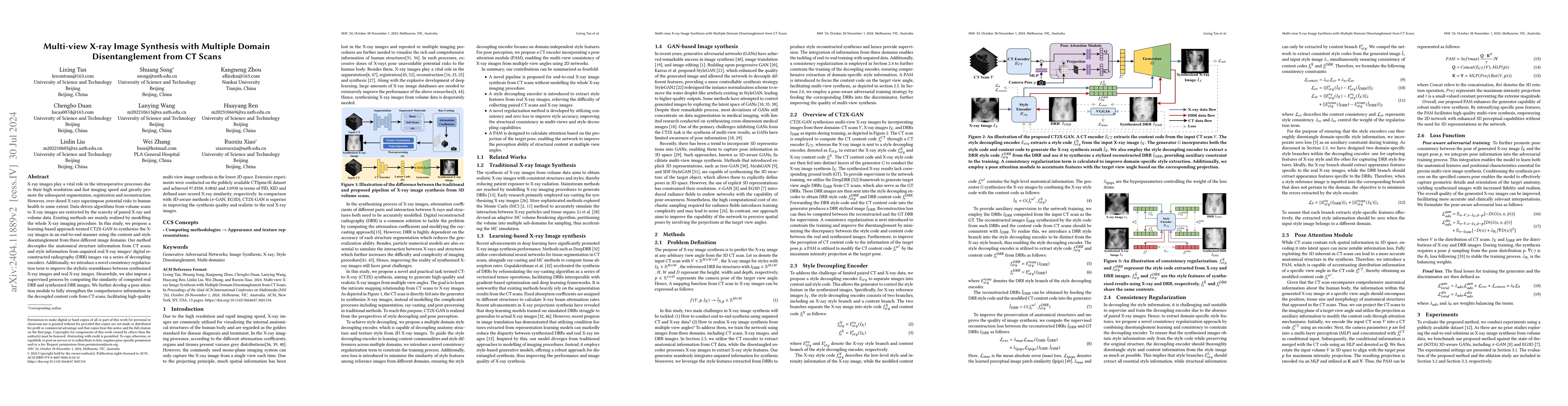 Thumbnail for Multi-view X-ray Image Synthesis with Multiple Domain Disentanglement
  from CT Scans