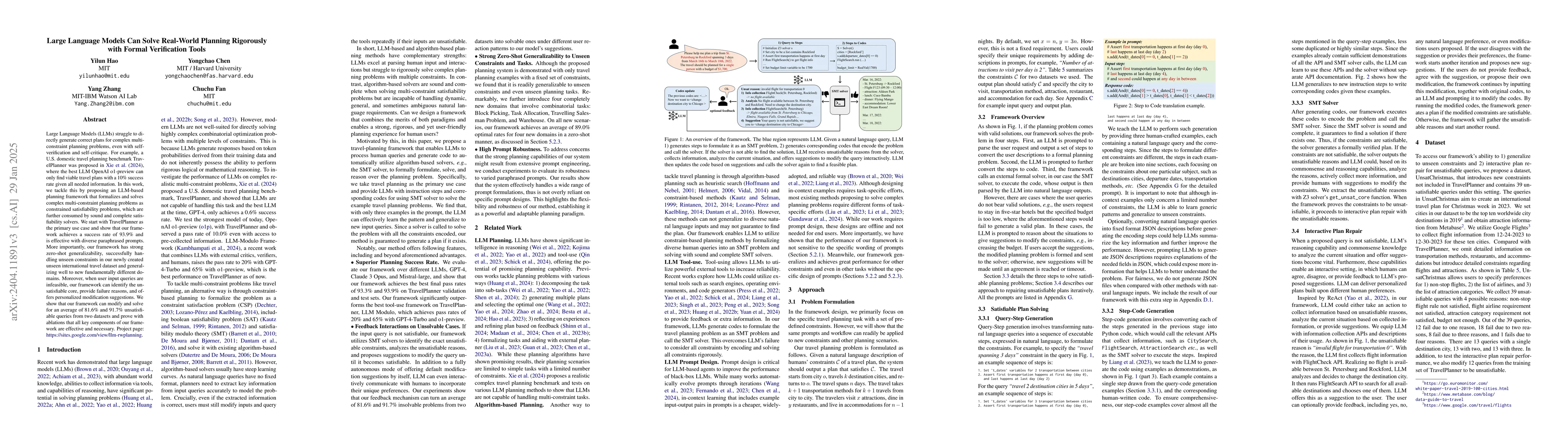 Thumbnail for Large Language Models Can Plan Your Travels Rigorously with Formal
  Verification Tools