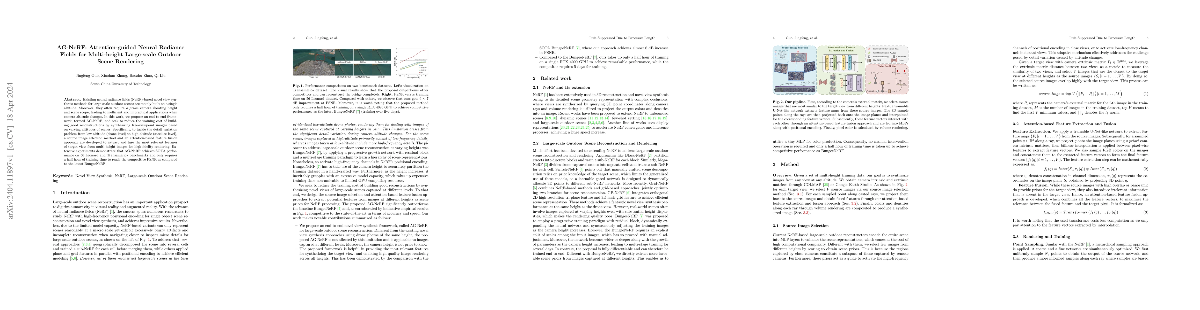 Thumbnail for AG-NeRF: Attention-guided Neural Radiance Fields for Multi-height
  Large-scale Outdoor Scene Rendering