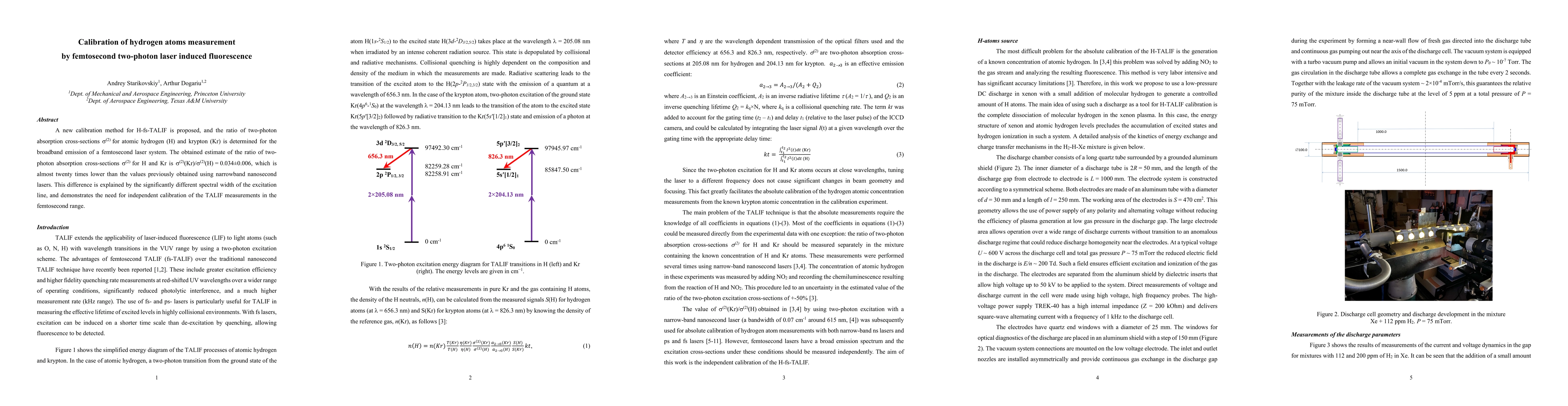 Thumbnail for Calibration of hydrogen atoms measurement by femtosecond two-photon
  laser induced fluorescence