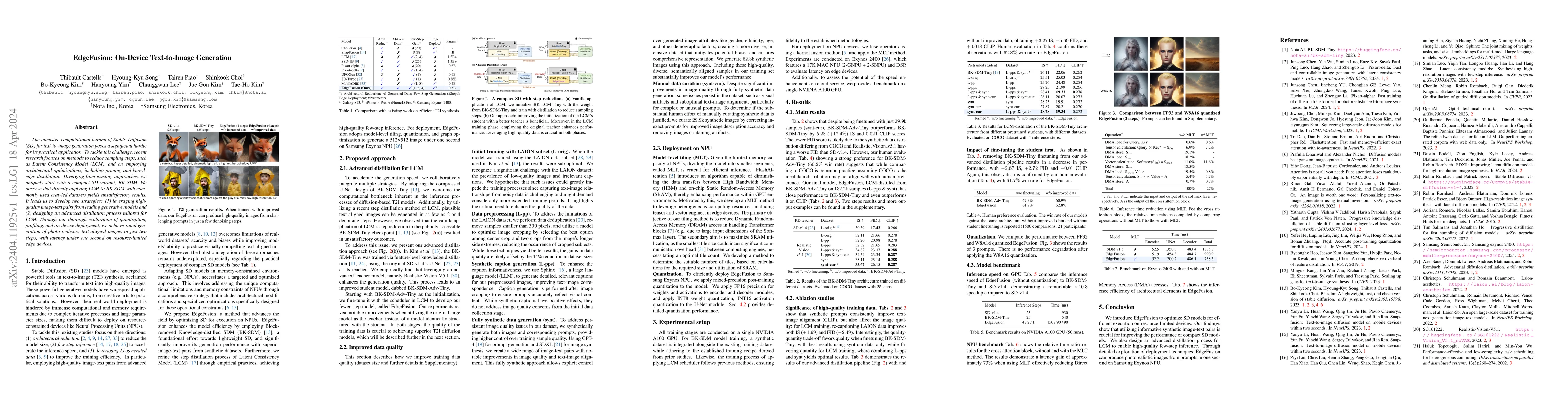 Thumbnail for EdgeFusion: On-Device Text-to-Image Generation