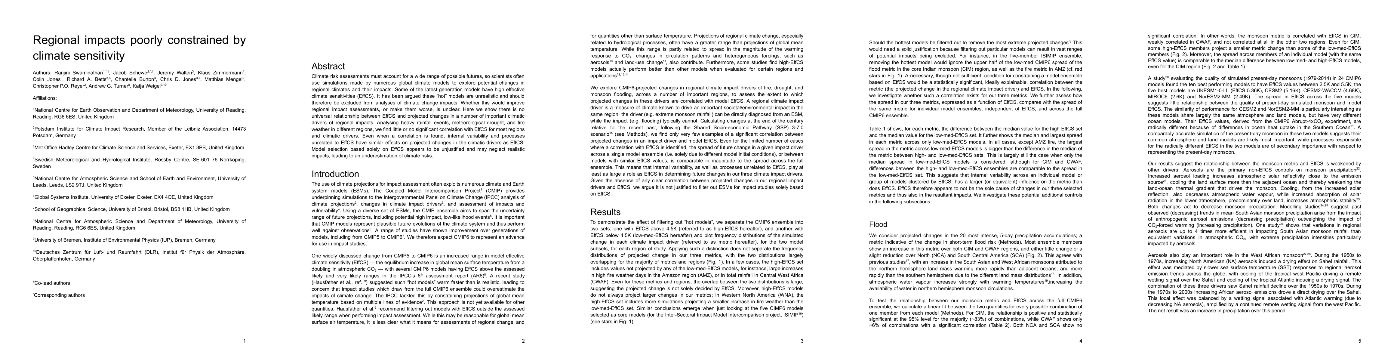 Thumbnail for Regional impacts poorly constrained by climate sensitivity