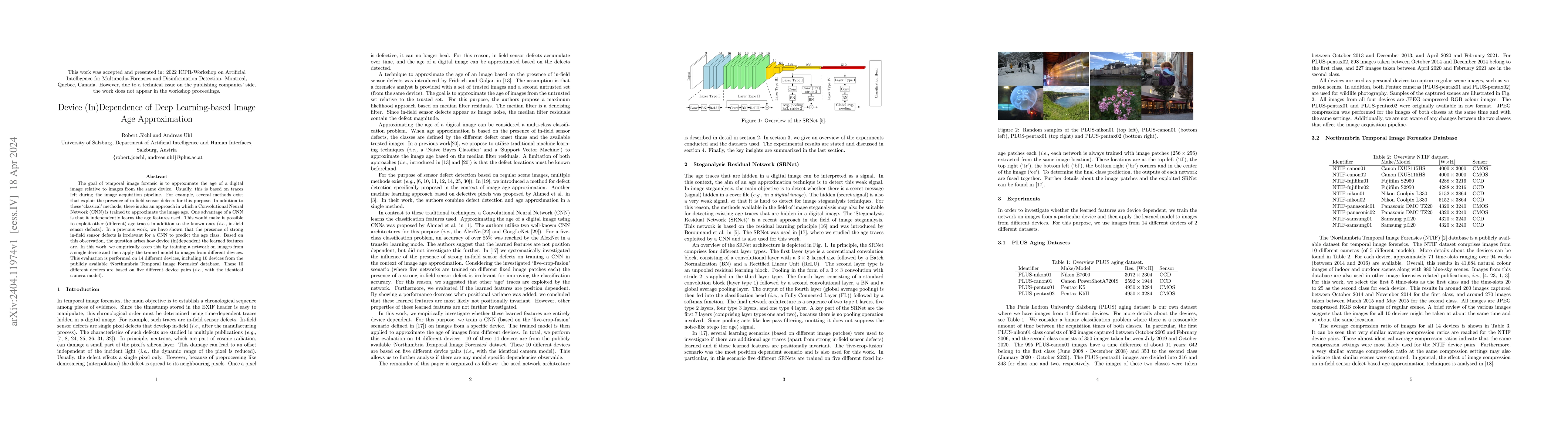 Thumbnail for Device (In)Dependence of Deep Learning-based Image Age Approximation
