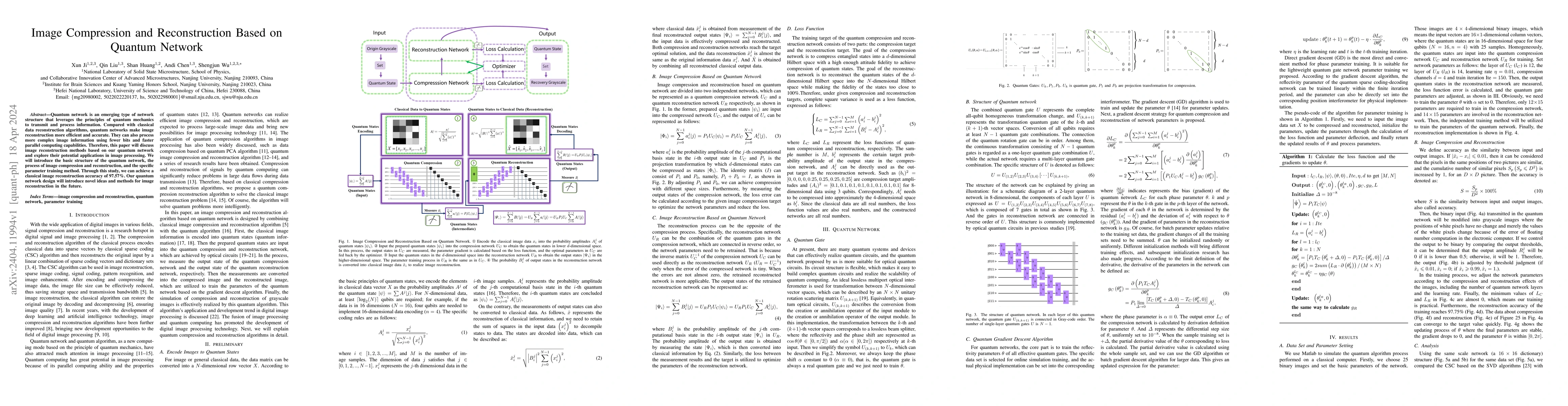 Thumbnail for Image Compression and Reconstruction Based on Quantum Network