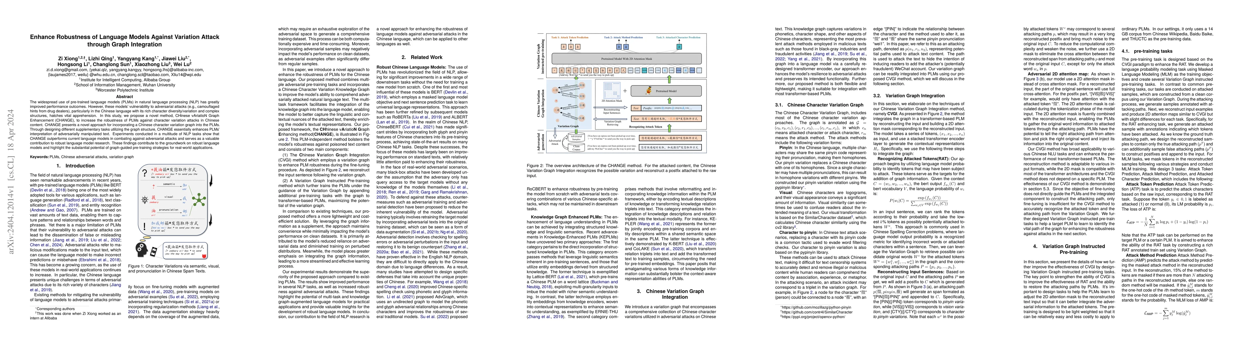 Thumbnail for Enhance Robustness of Language Models Against Variation Attack through
  Graph Integration