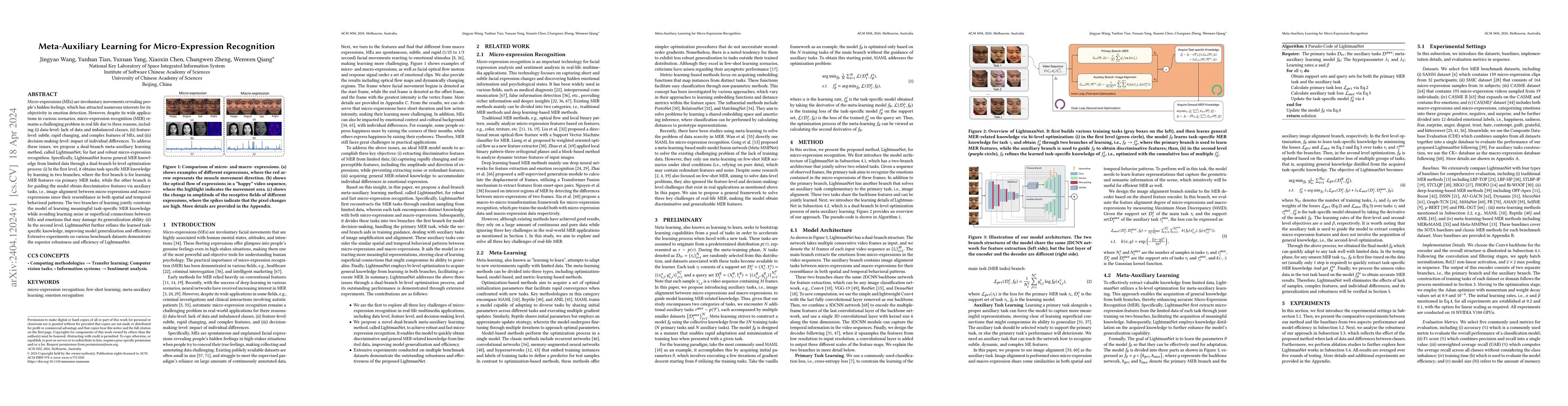 Thumbnail for Meta-Auxiliary Learning for Micro-Expression Recognition