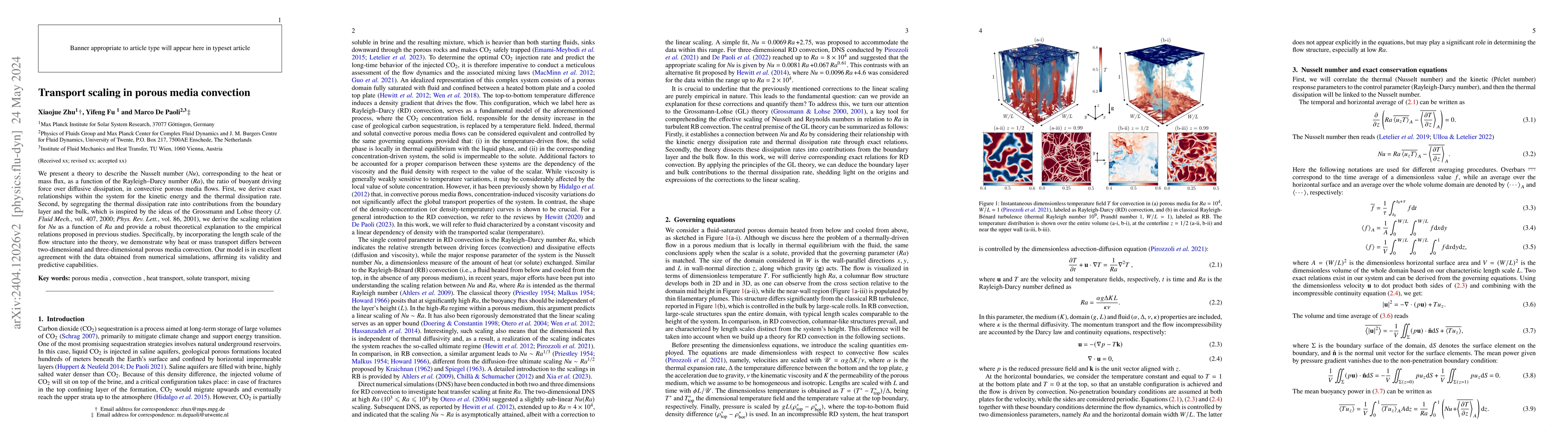 Thumbnail for Transport scaling in porous media convection