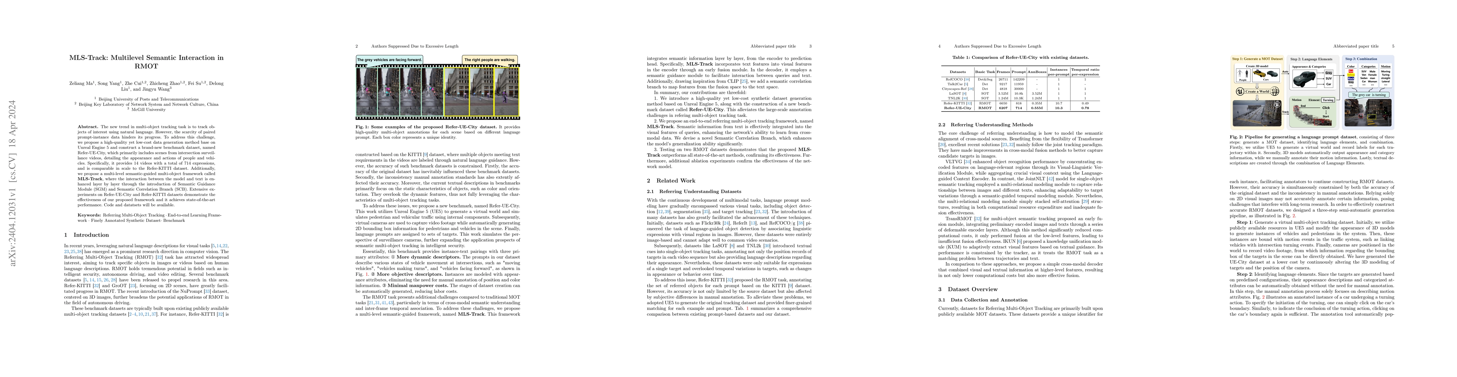 Thumbnail for MLS-Track: Multilevel Semantic Interaction in RMOT