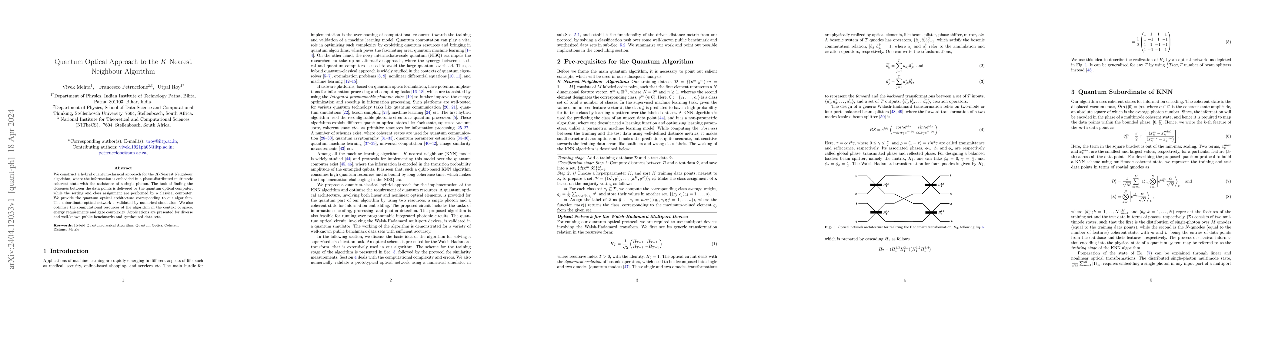 Thumbnail for Quantum Optical Approach to the $K$ Nearest Neighbour Algorithm