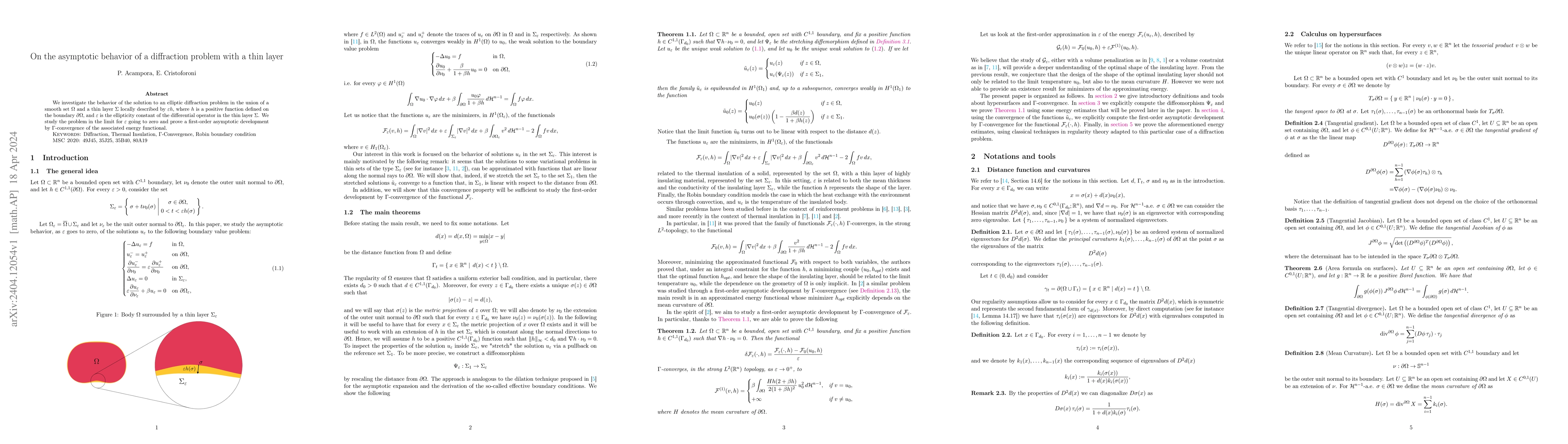 Thumbnail for On the asymptotic behavior of a diffraction problem with a thin layer