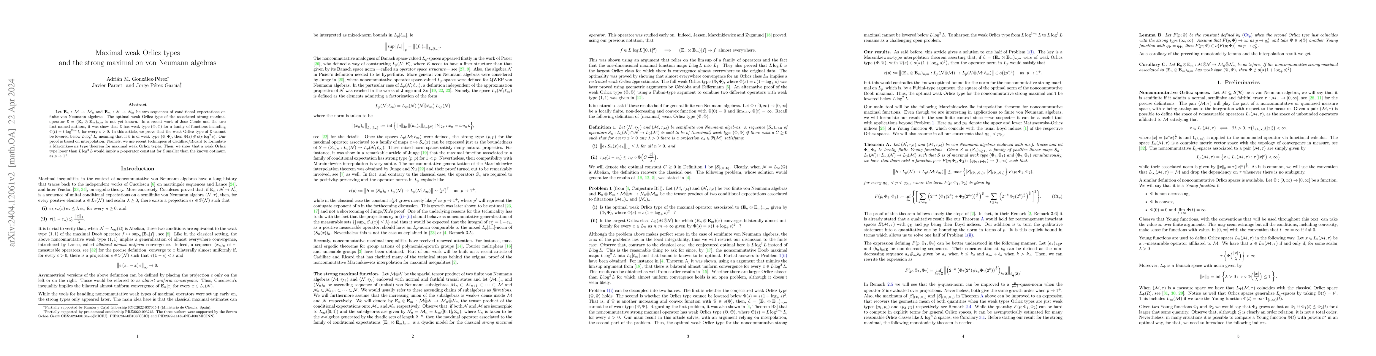 Thumbnail for Maximal weak Orlicz types and the strong maximal on von Neumann algebras