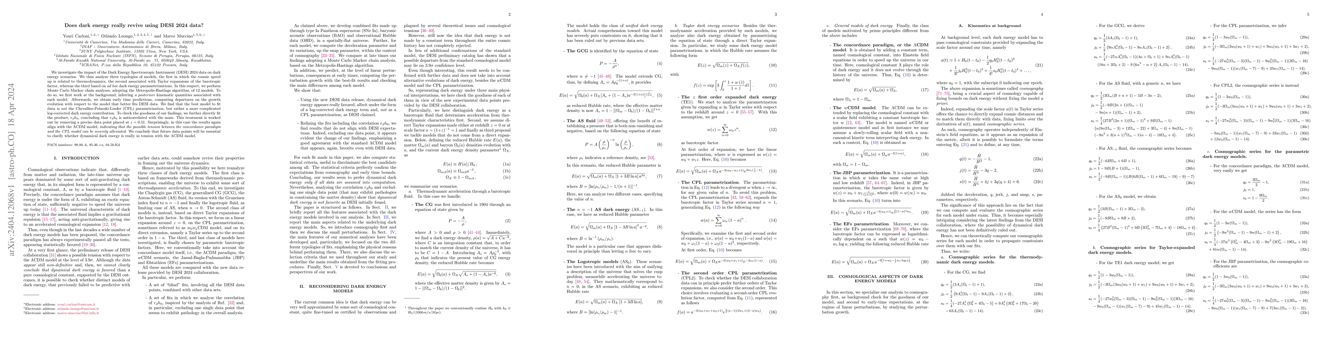 Thumbnail for Does dark energy really revive using DESI 2024 data?