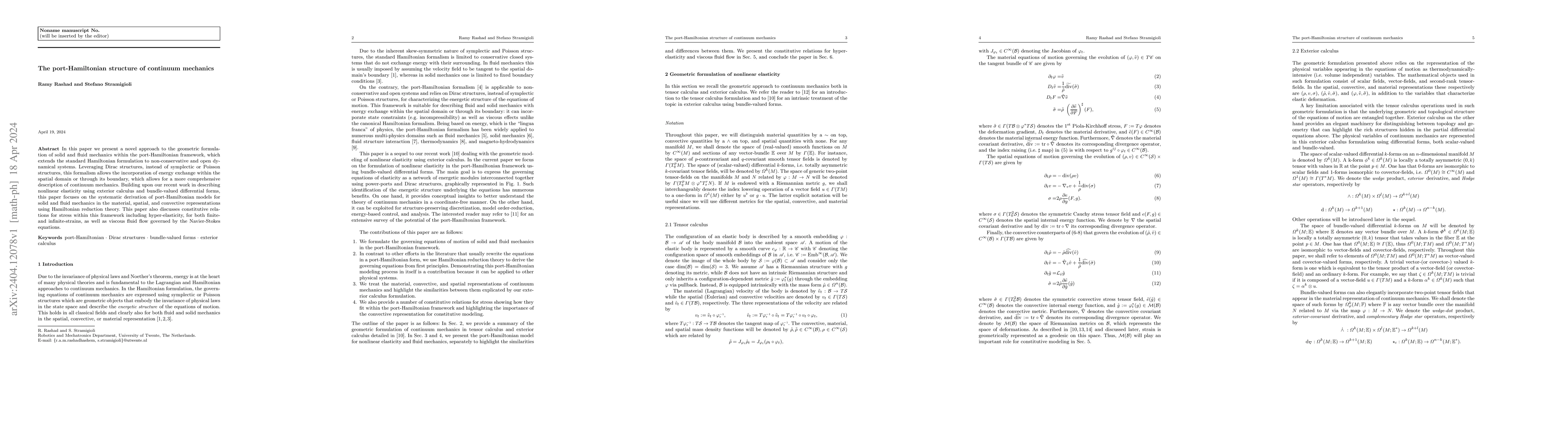 Thumbnail for The port-Hamiltonian structure of continuum mechanics